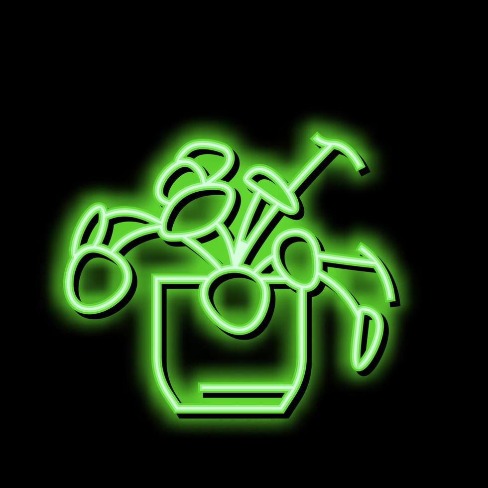 natuurlijk fabriek kamerplant neon gloed icoon illustratie vector