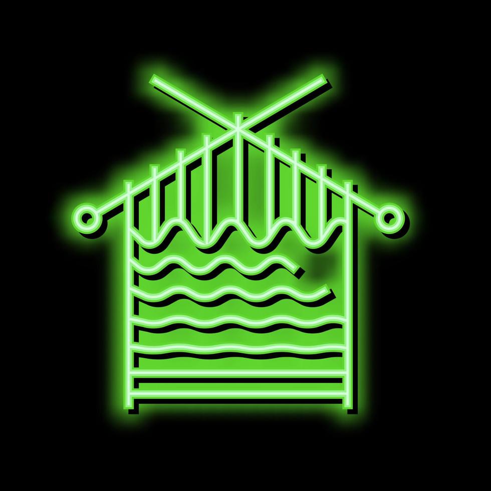 breiwerk bezetting neon gloed icoon illustratie vector