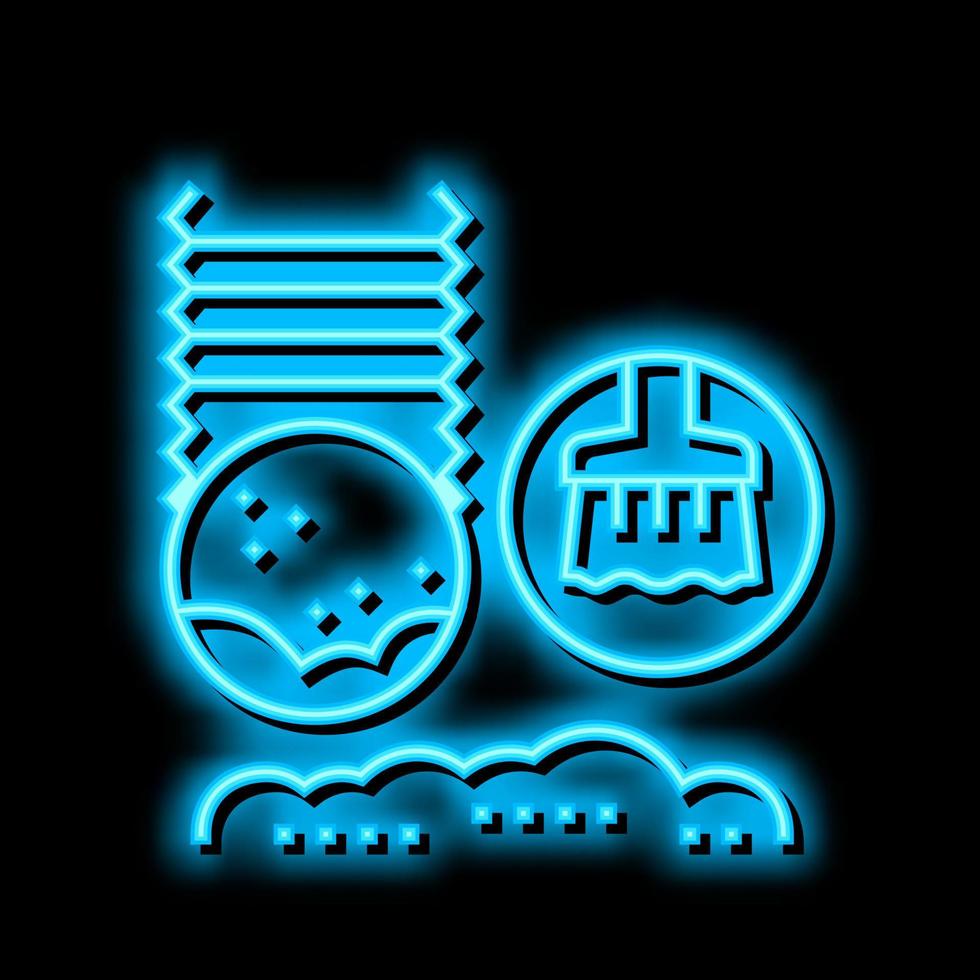 droger luchten schoonmaak neon gloed icoon illustratie vector