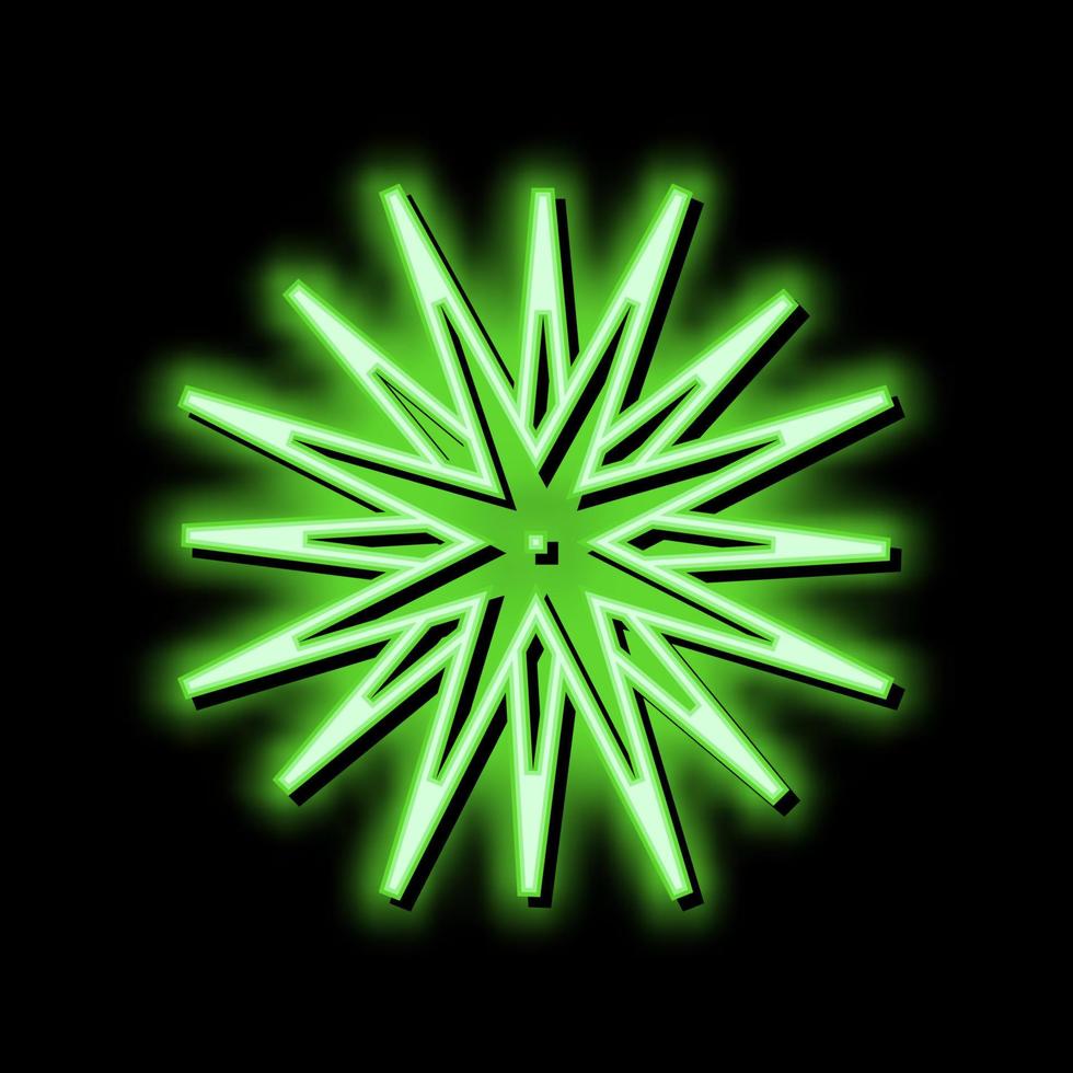 zee egel neon gloed icoon illustratie vector