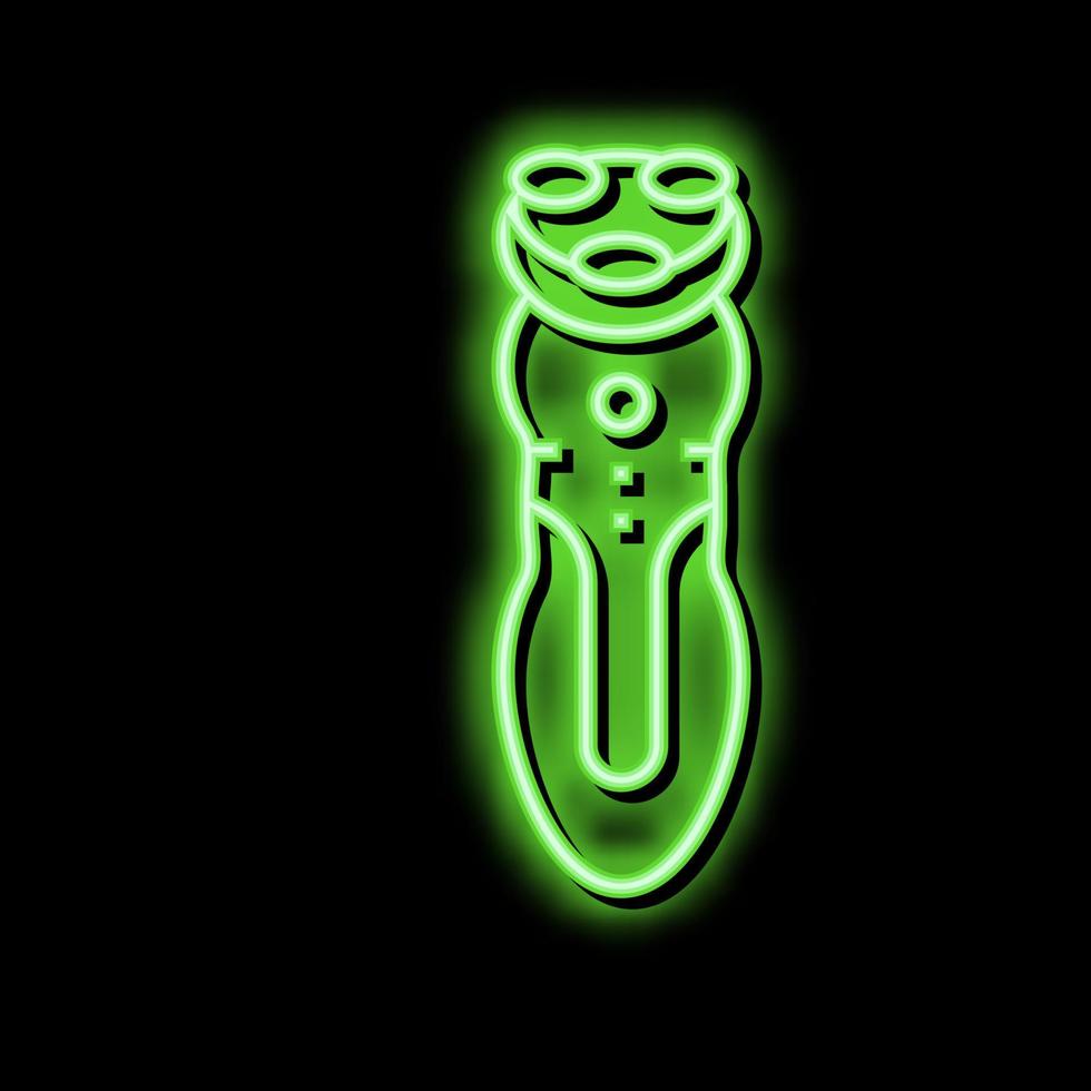 elektrisch scheerapparaat apparaat neon gloed icoon illustratie vector