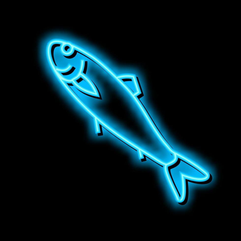 atlantic haring neon gloed icoon illustratie vector