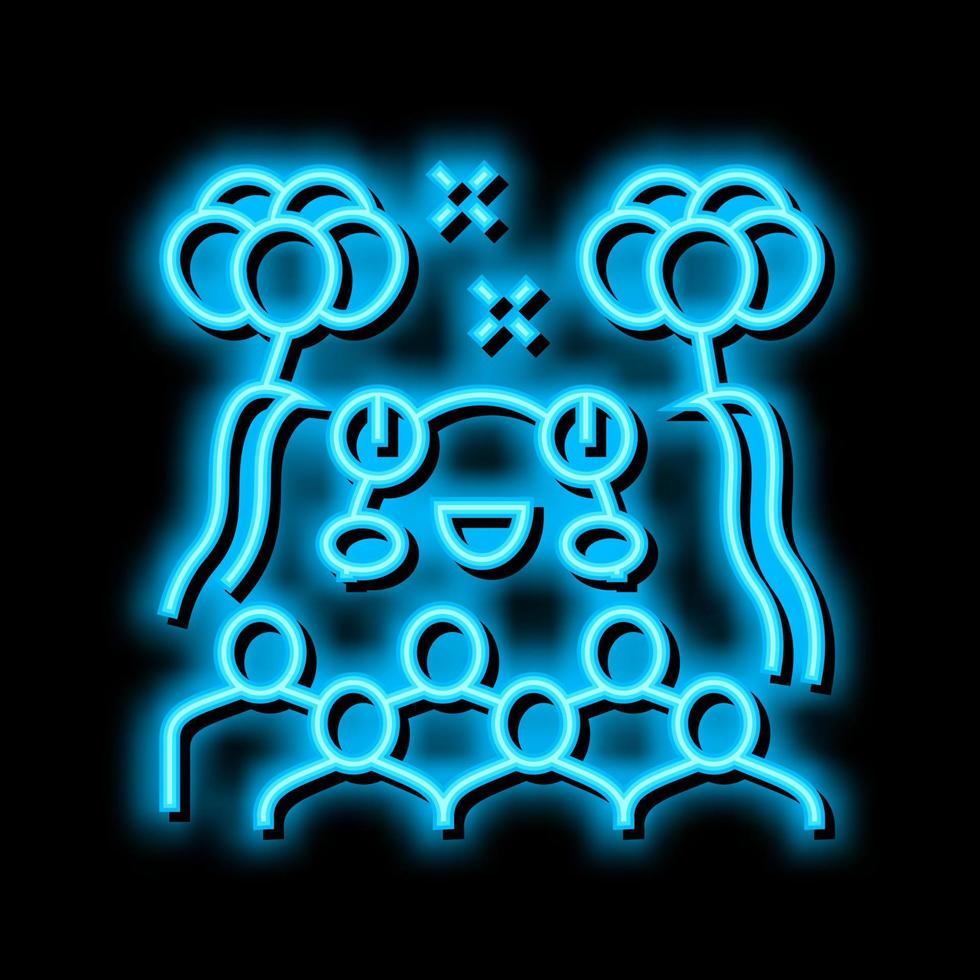 monster kinderen partij neon gloed icoon illustratie vector