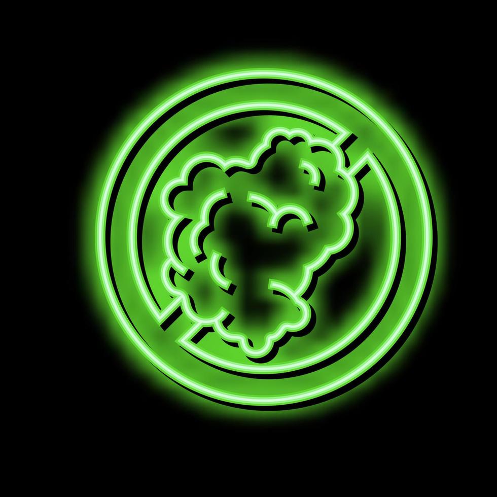 roken verbod teken neon gloed icoon illustratie vector