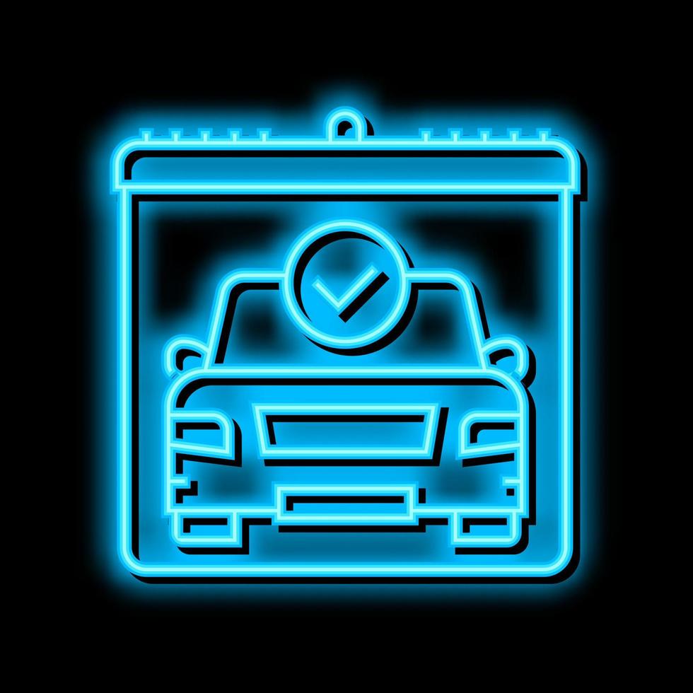 chauffeurs dag van test neon gloed icoon illustratie vector