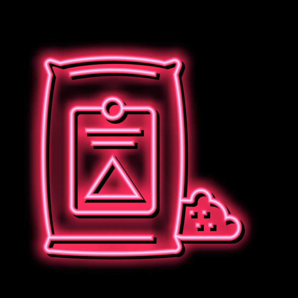 cement zak neon gloed icoon illustratie vector