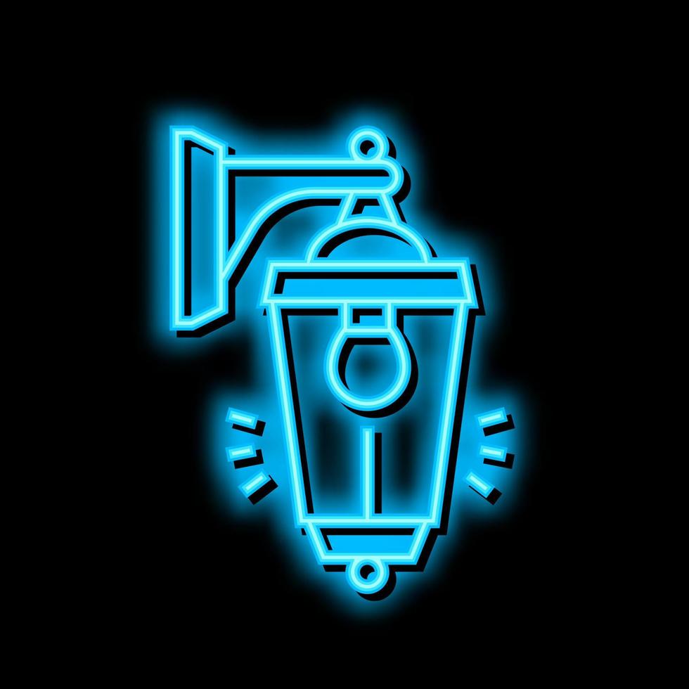 lantaarn verlichting neon gloed icoon illustratie vector