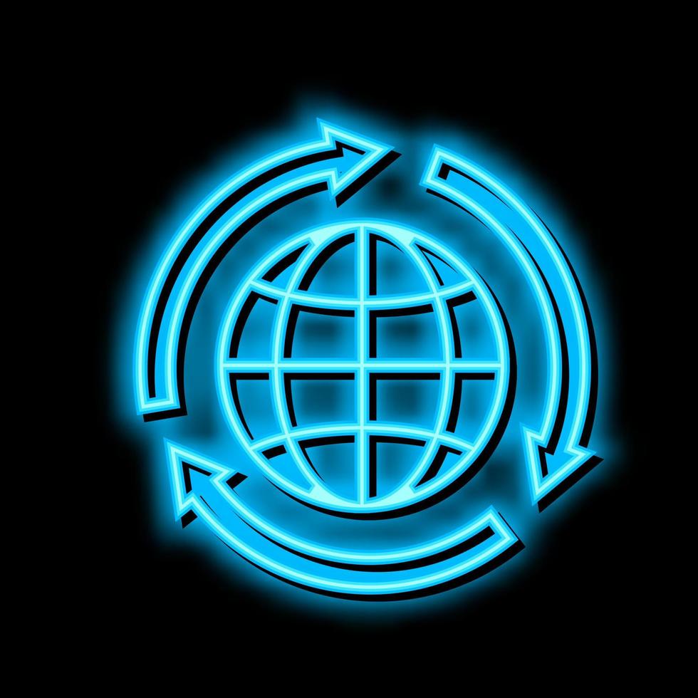 milieu bescherming neon gloed icoon illustratie vector
