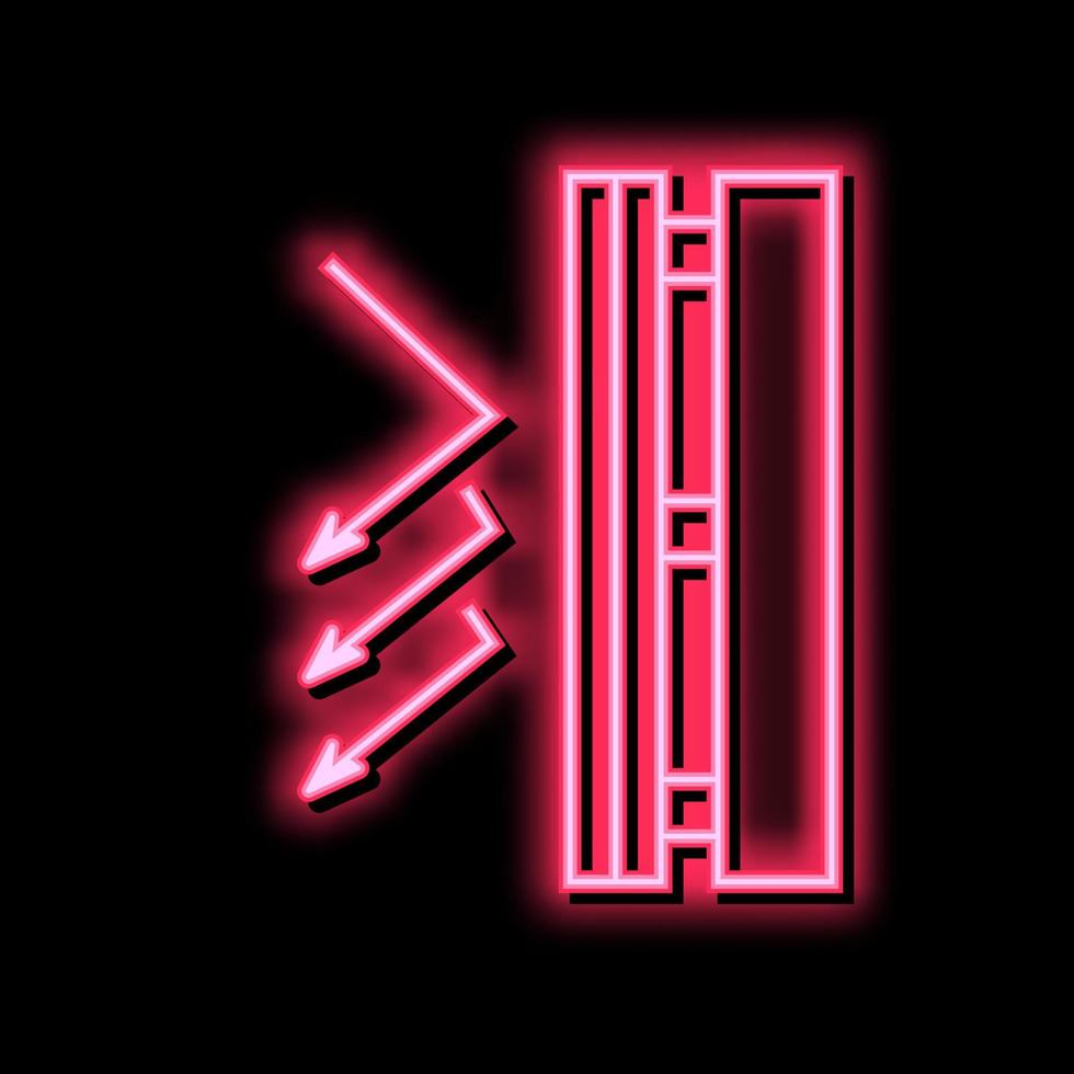 winddicht laag neon gloed icoon illustratie vector