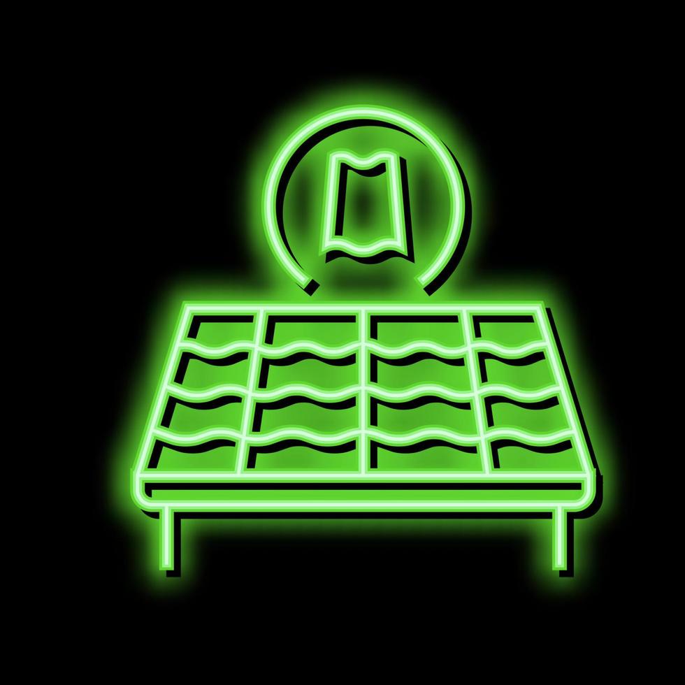 leisteen dak neon gloed icoon illustratie vector