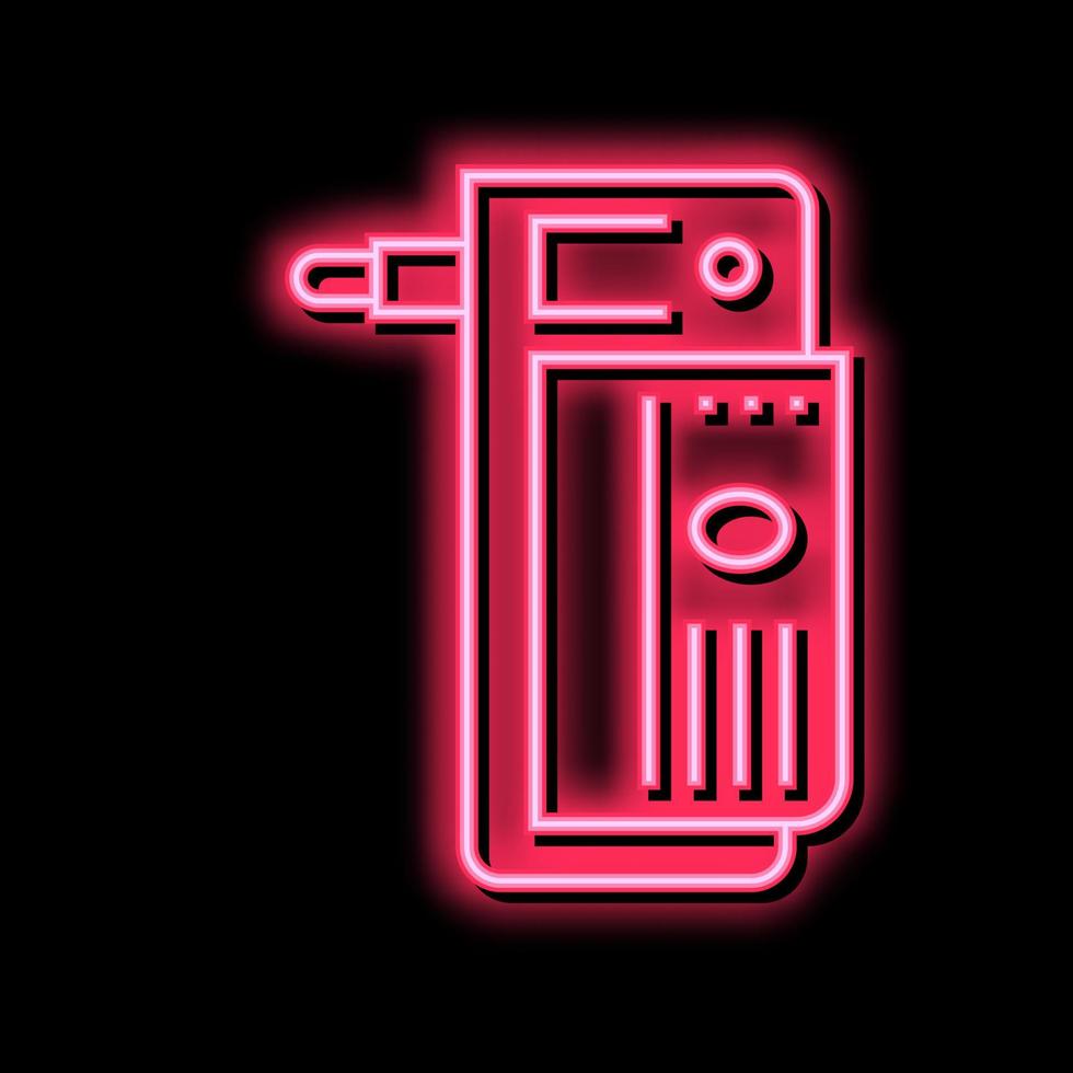 elektrisch adapter neon gloed icoon illustratie vector