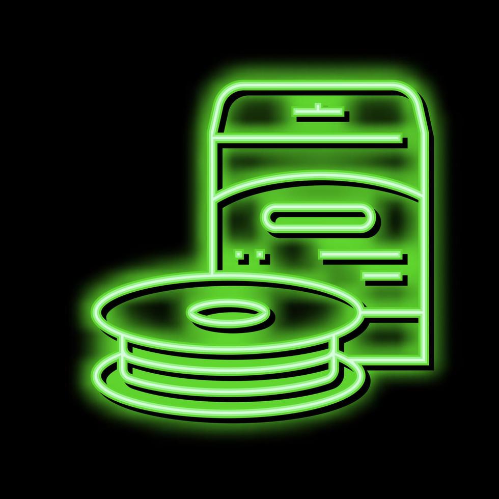 monofilament lijn neon gloed icoon illustratie vector