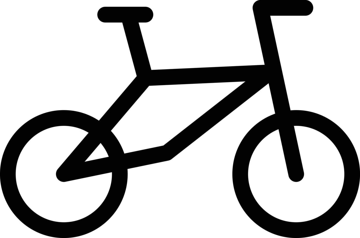 fiets vlak icoon. zwart vector. vector