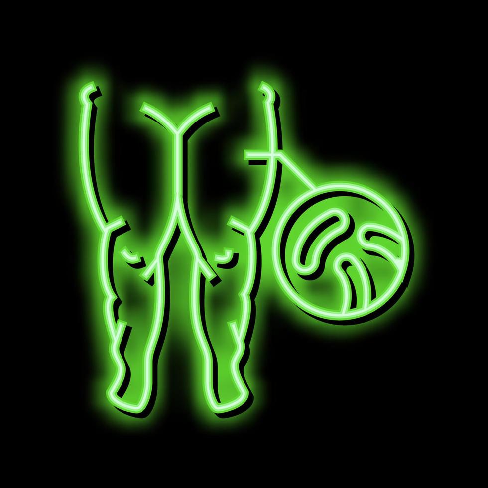 lymfatisch oedeem neon gloed icoon illustratie vector