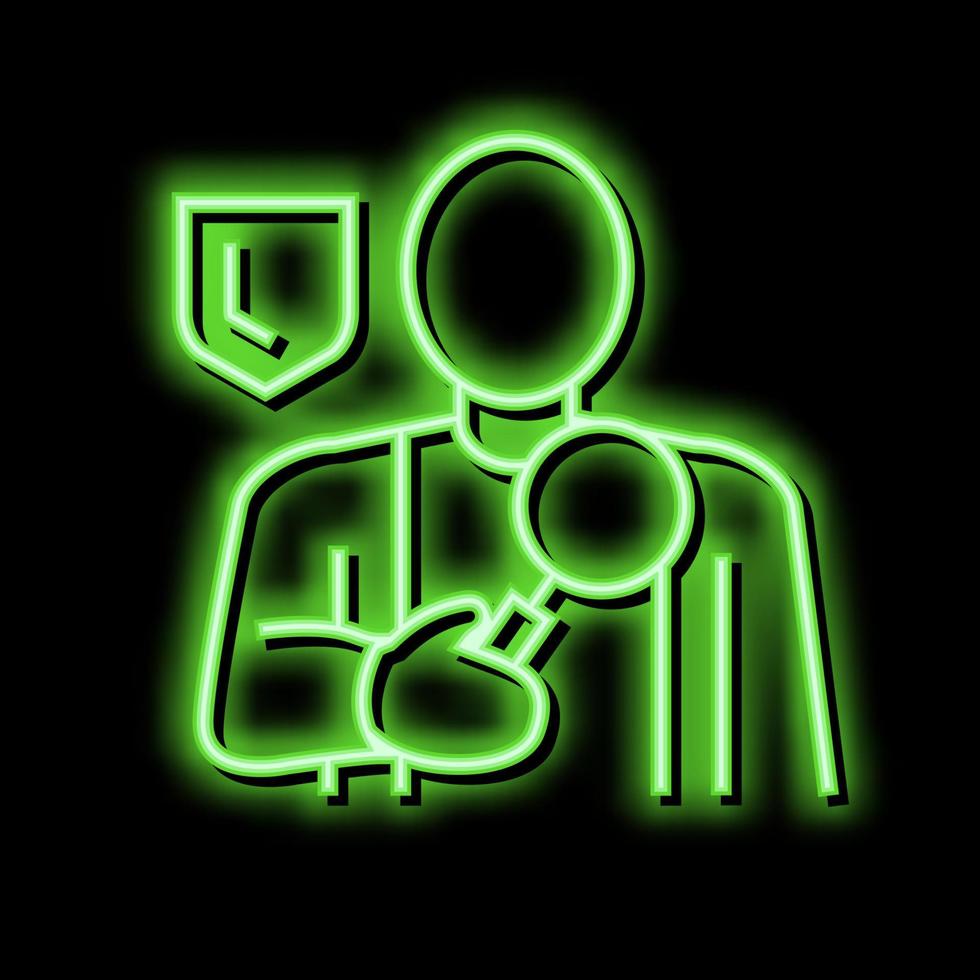 zakelijke toezicht neon gloed icoon illustratie vector