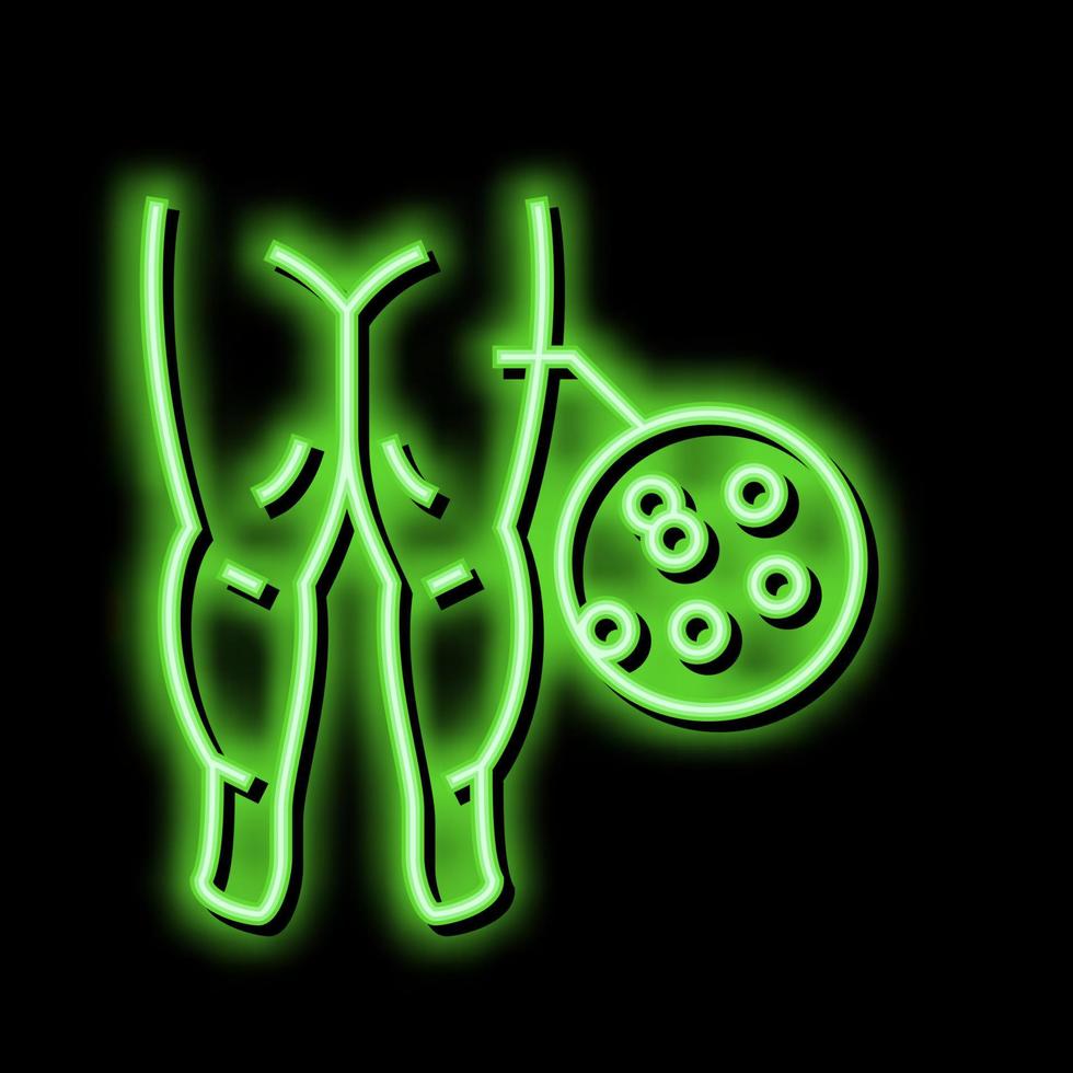 hypoproteïnemisch oedeem neon gloed icoon illustratie vector