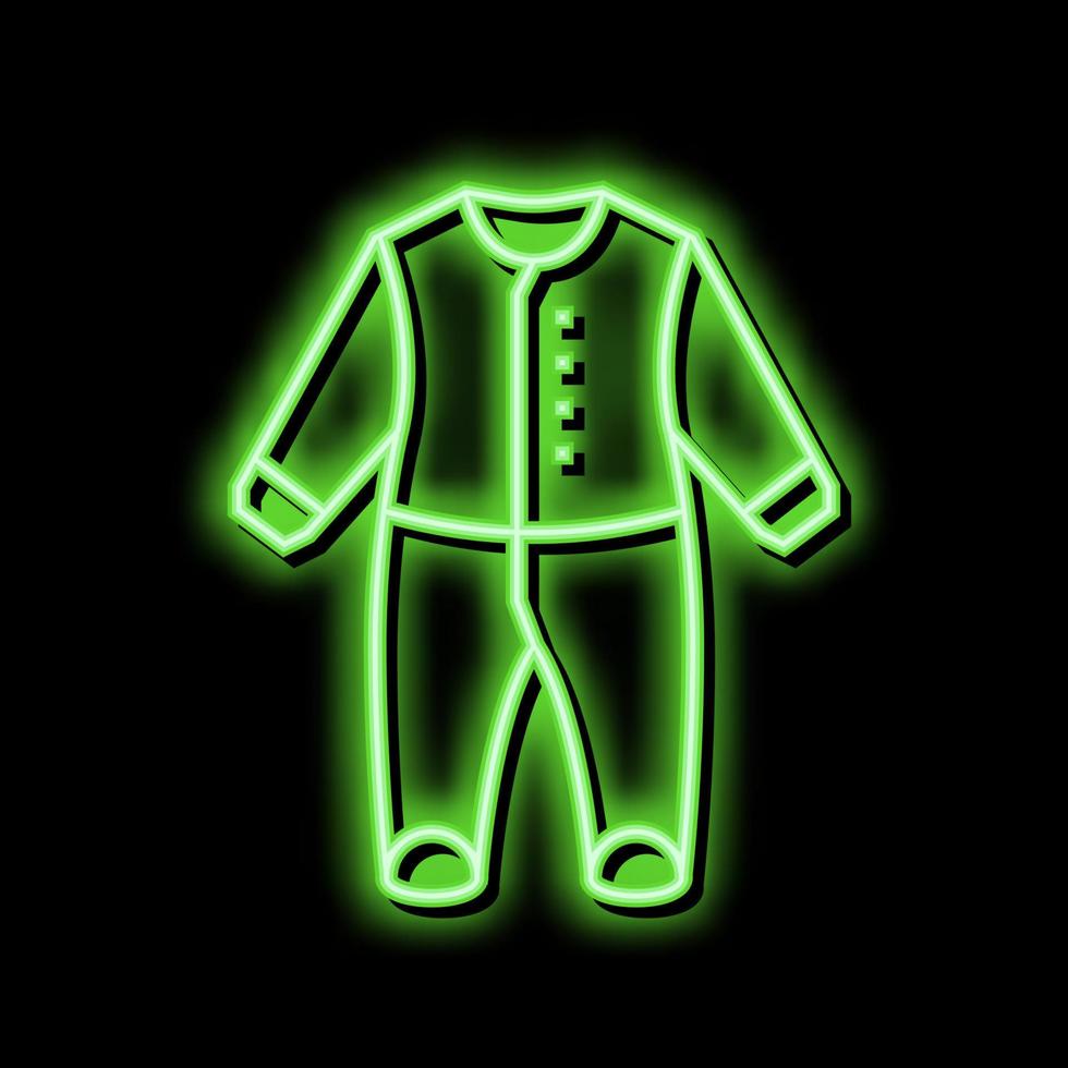 lichaam kleren baby neon gloed icoon illustratie vector