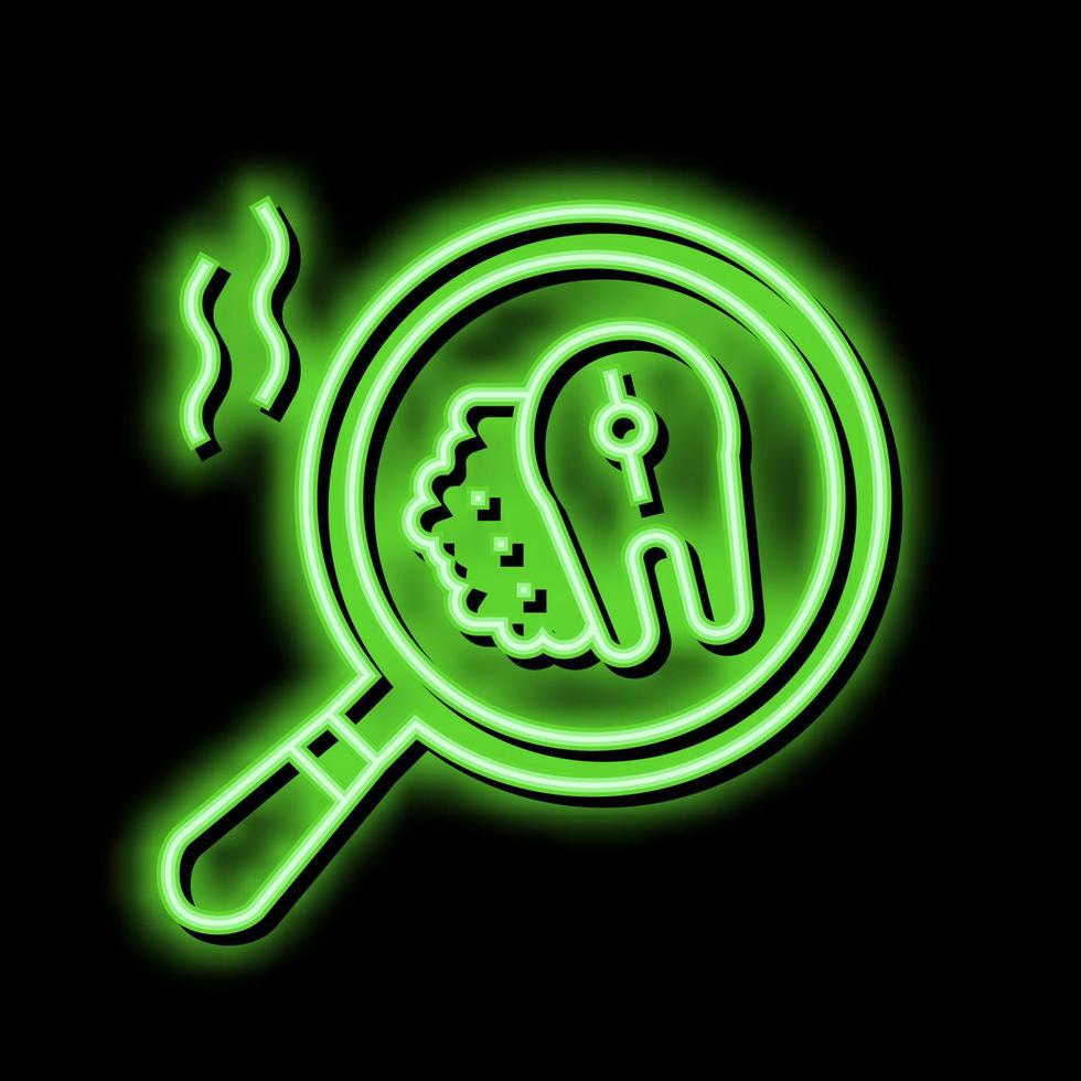 Koken vrije tijd neon gloed icoon illustratie vector