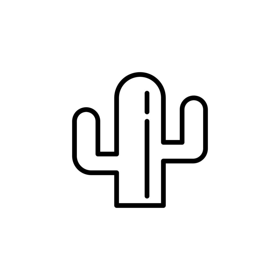 cactus icoon met schets stijl vector