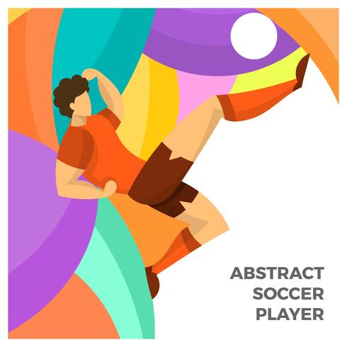 Platte abstracte voetballer Vector