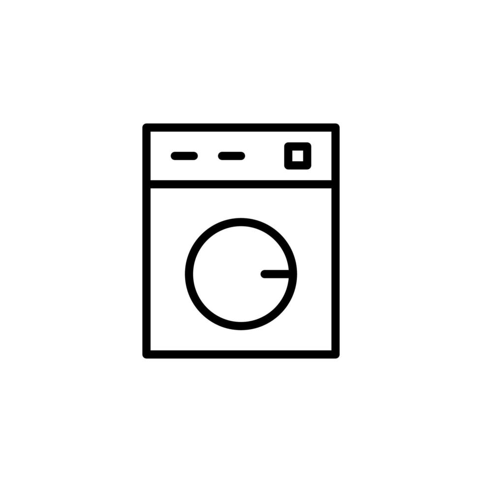 het wassen machine icoon met schets stijl vector