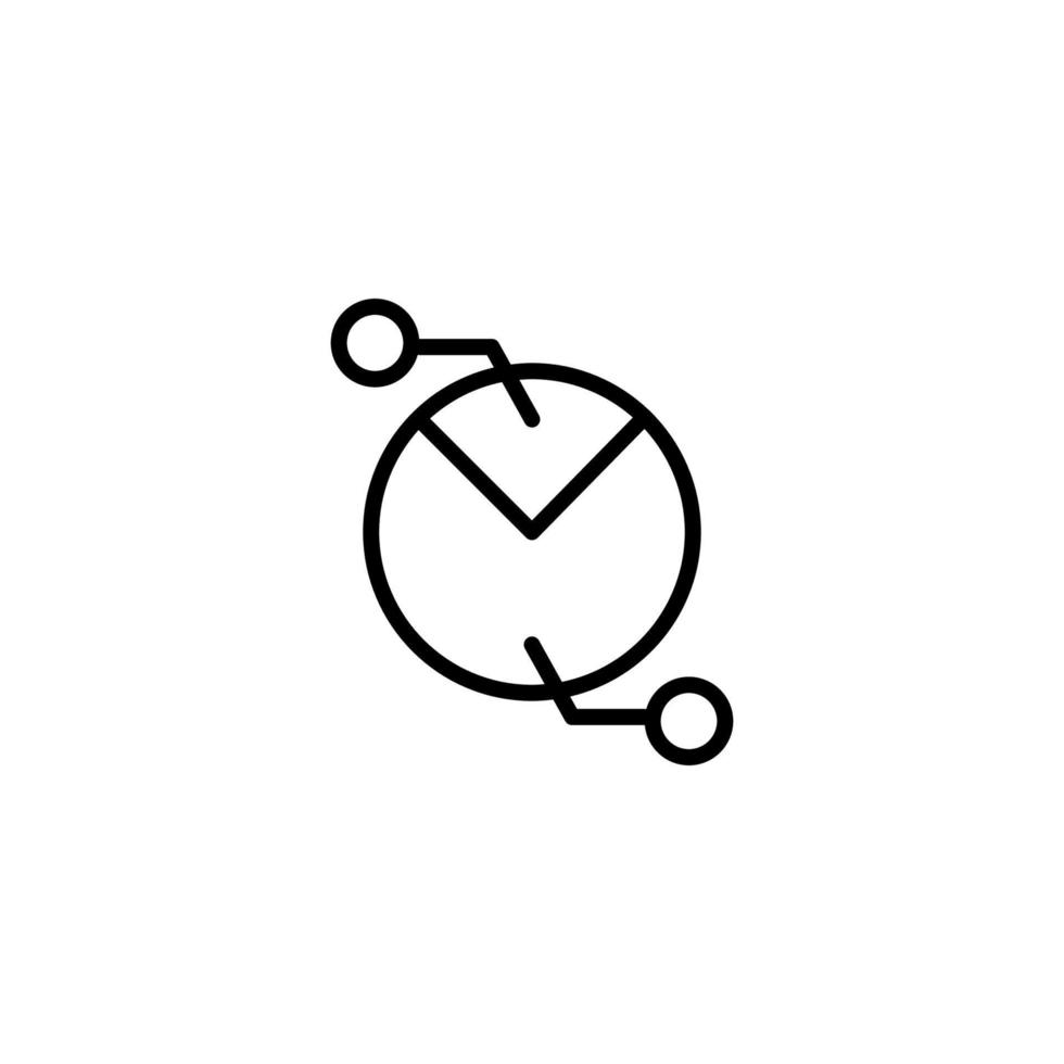 diagram icoon met schets stijl vector