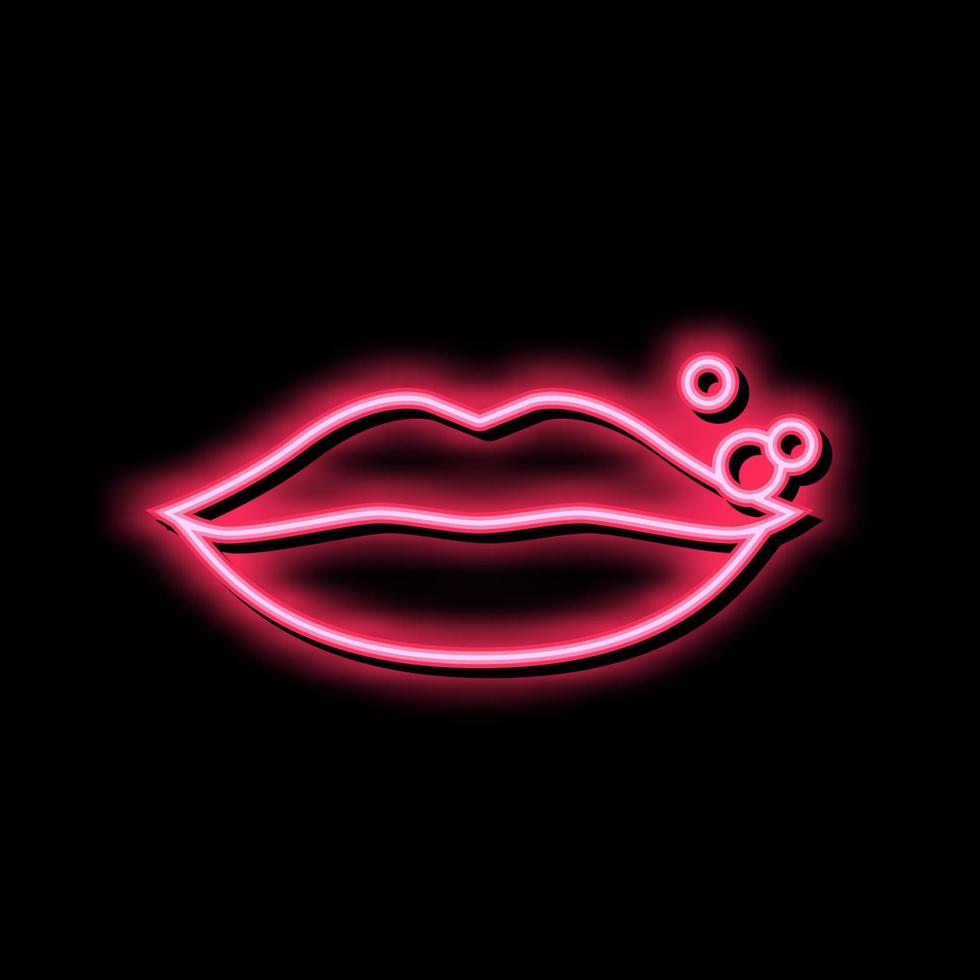 herpes huid ziekte neon gloed icoon illustratie vector