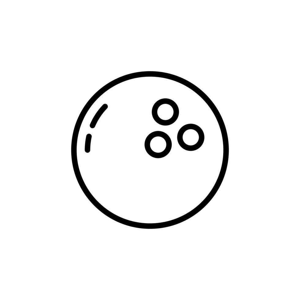 bowlingpictogram met overzichtsstijl vector