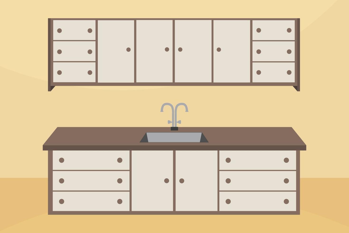 moderne keukenkasten illustratie vector