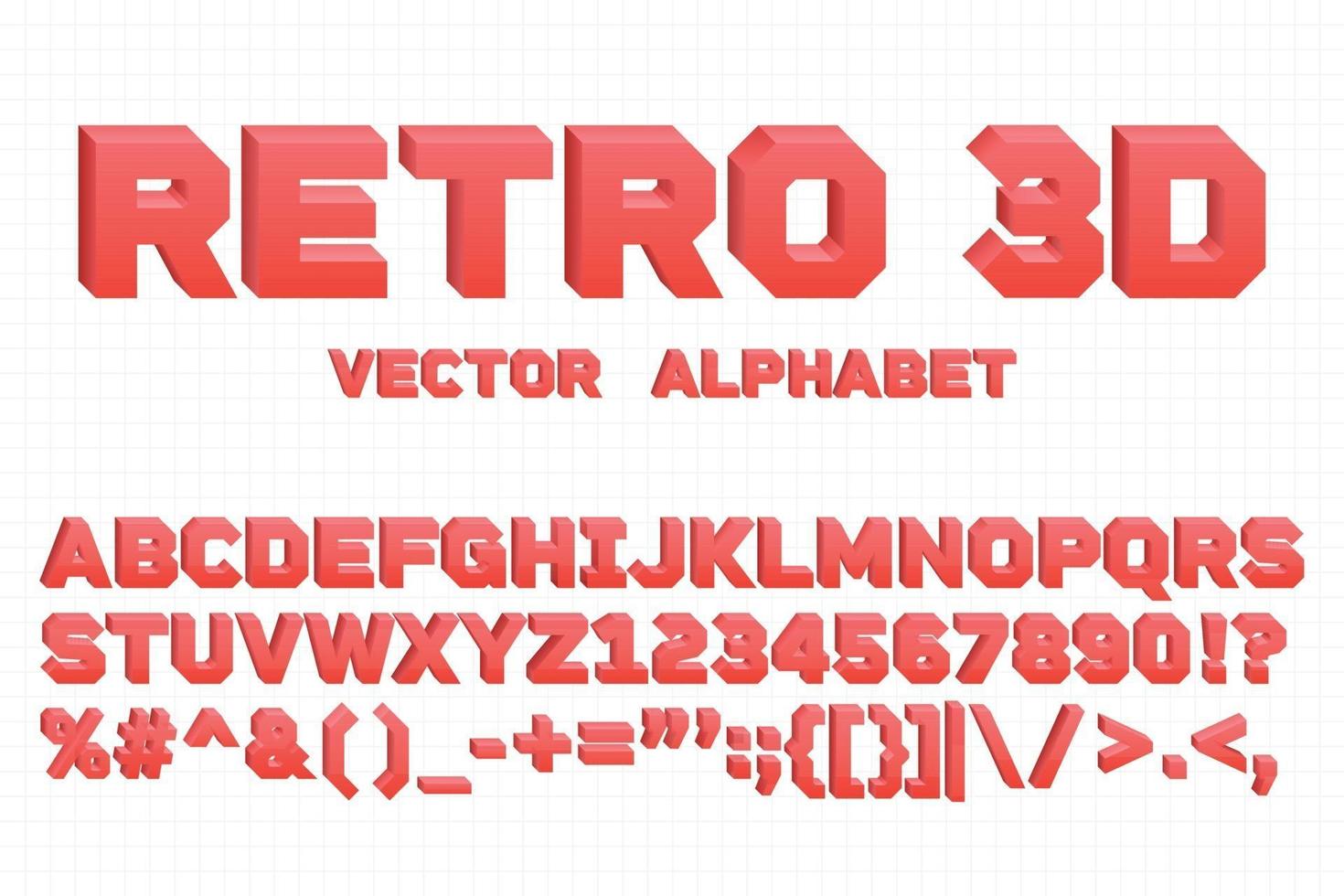 realistische 3D-lettertype vectorillustratie vector