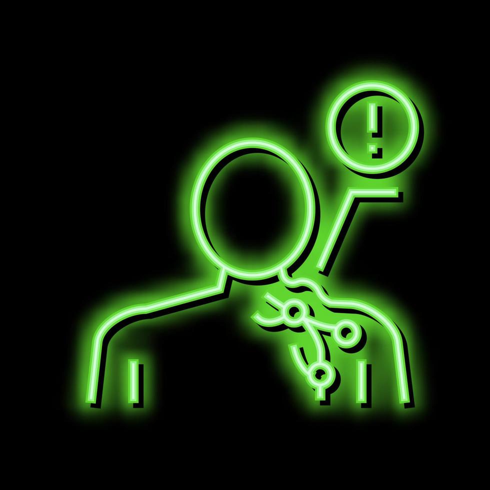 lymfoom ziekte neon gloed icoon illustratie vector