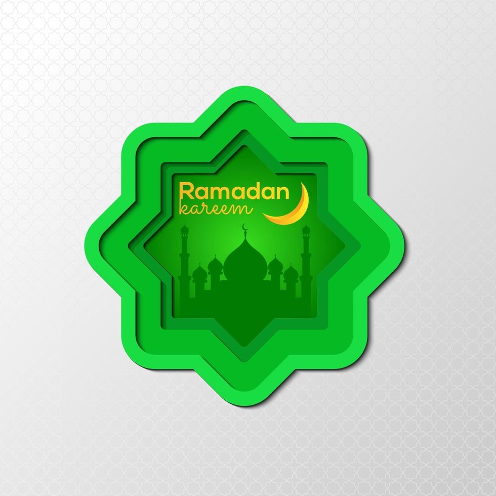 ramadan kareem groen ornament achtergrondontwerp vector