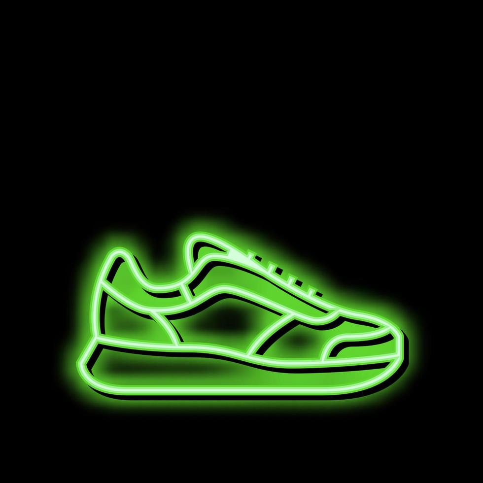 elke dag schoen zorg neon gloed icoon illustratie vector