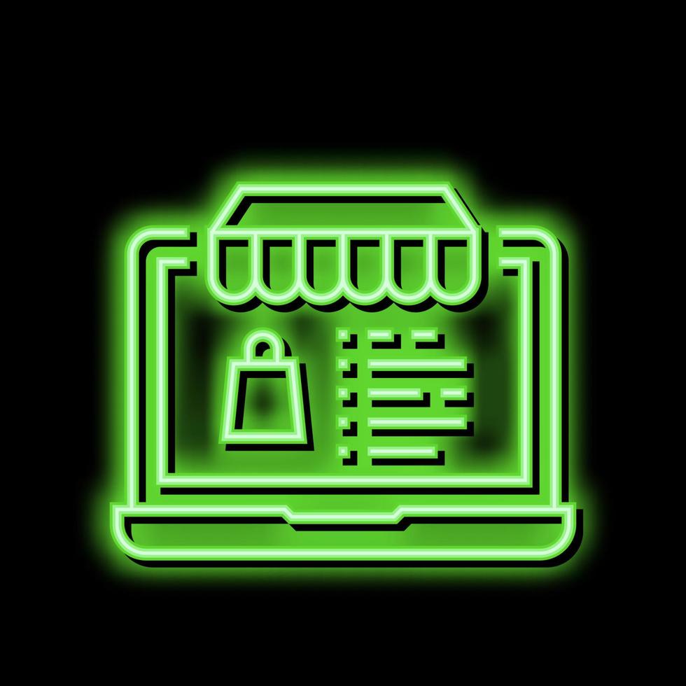 online winkel neon gloed icoon illustratie vector