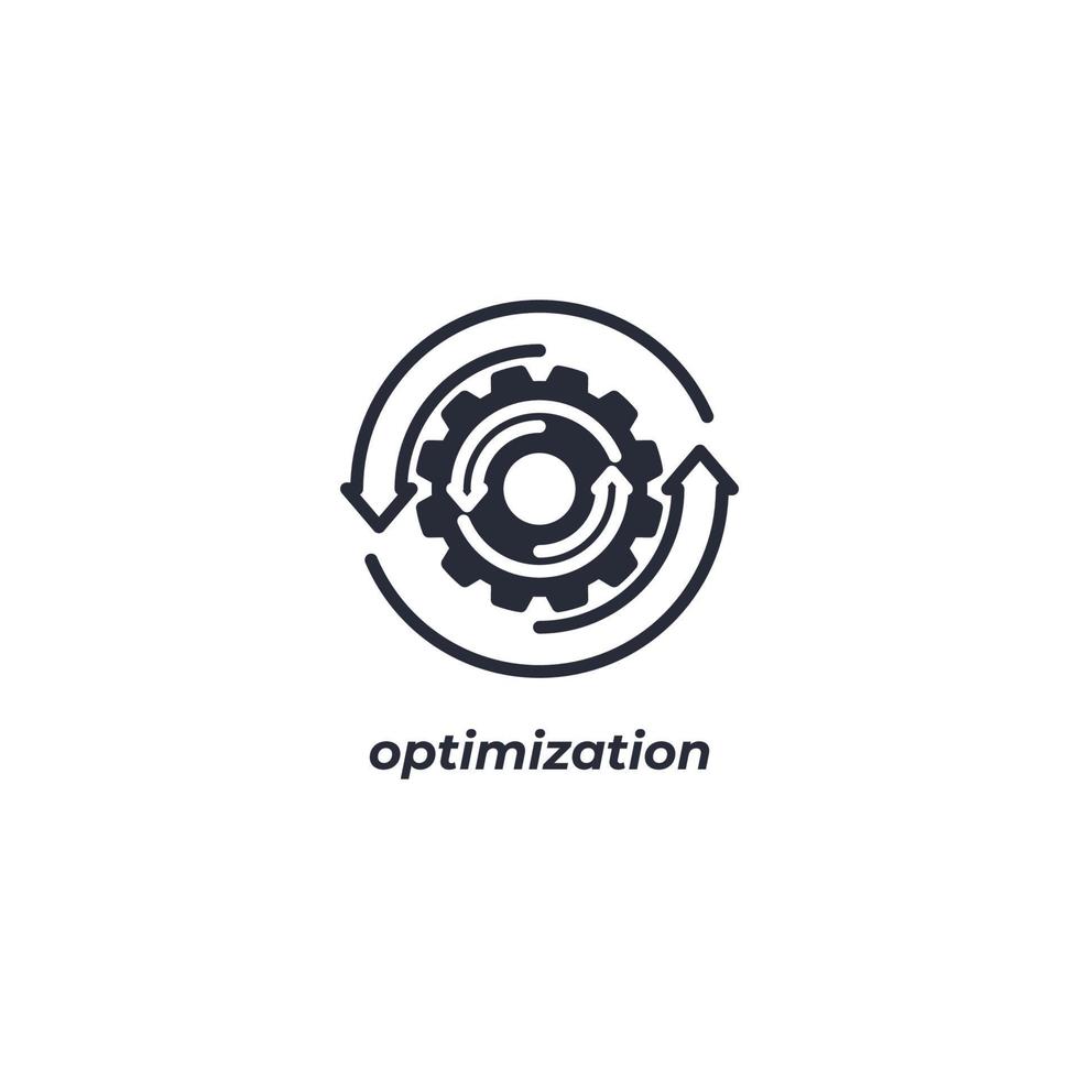 vector teken optimalisatie symbool is geïsoleerd Aan een wit achtergrond. icoon kleur bewerkbaar.