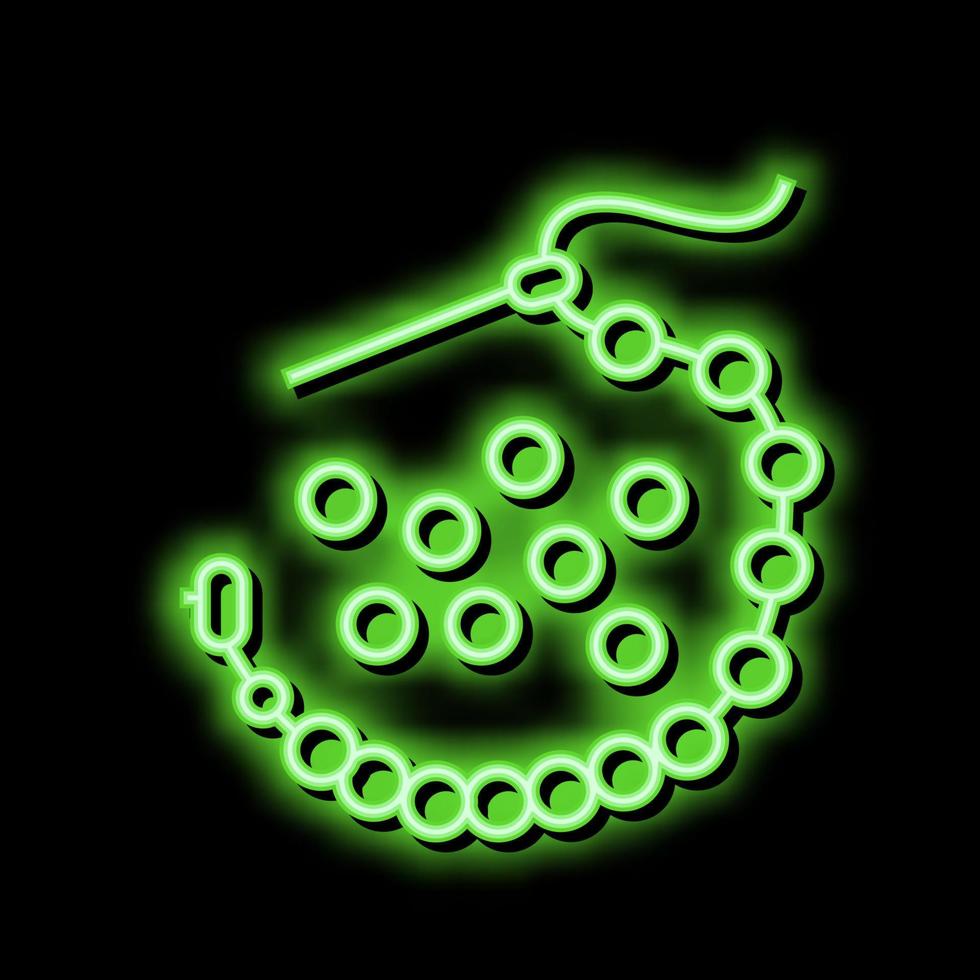 naald- kraal neon gloed icoon illustratie vector