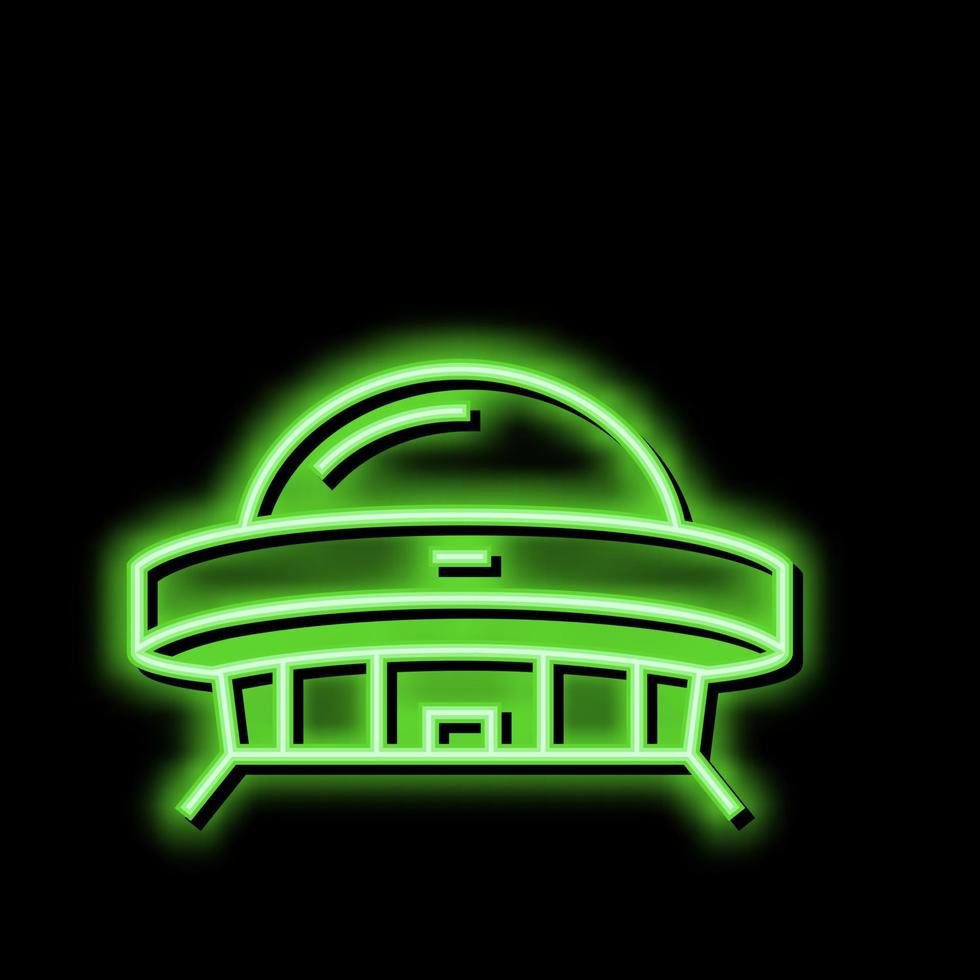 bouw planetarium neon gloed icoon illustratie vector