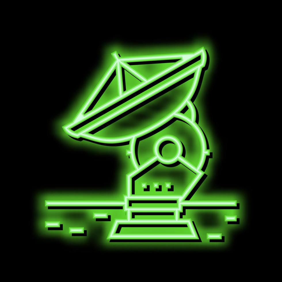 antenne radar planetarium neon gloed icoon illustratie vector