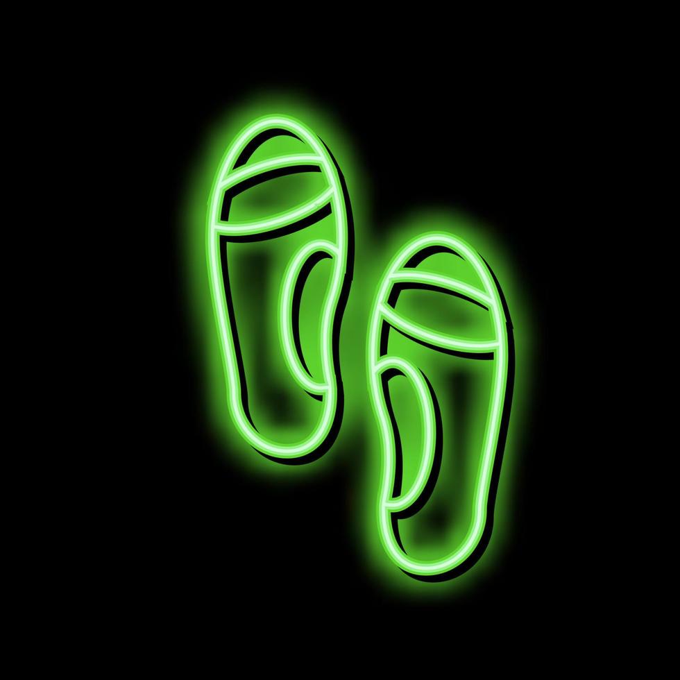 orthopedische inlegzolen neon gloed icoon illustratie vector