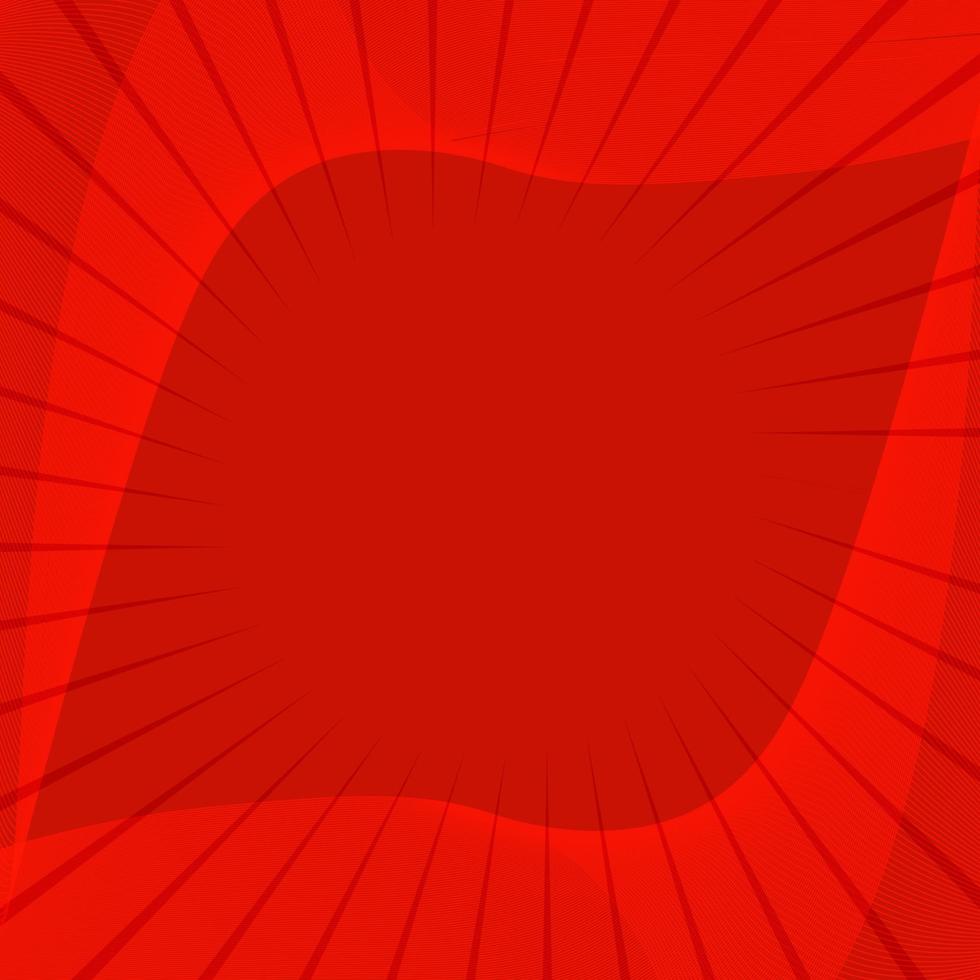 stijlvolle rode komische achtergrond met golvende lijnen vector