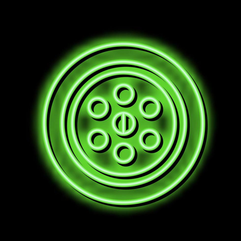 wastafel afvoer gat neon gloed icoon illustratie vector