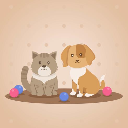 Puppies en Kittens vector