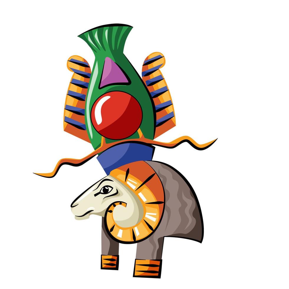 oude Egypte god Nijl bron khnum illustratie vector