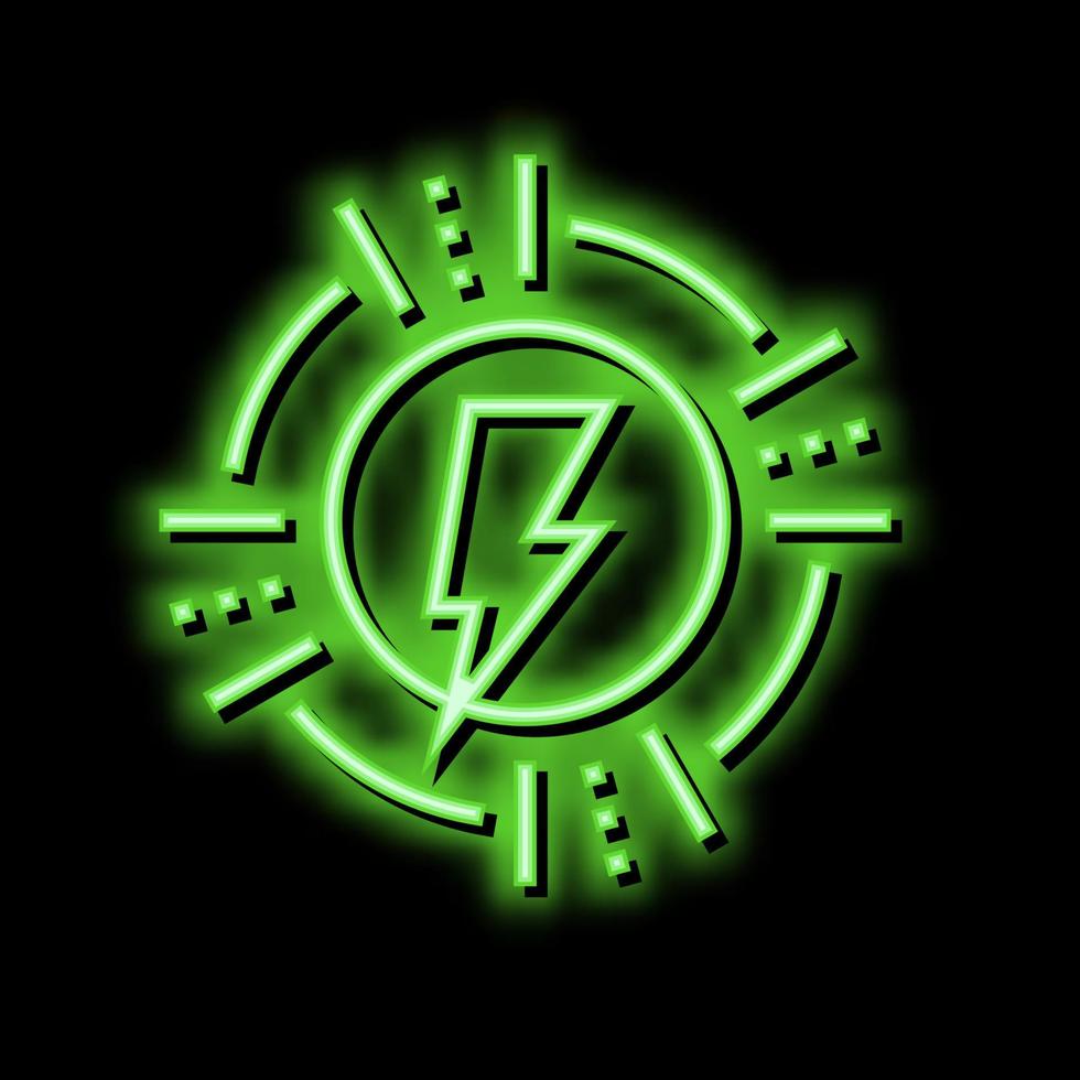 bliksem energie besparing logo neon gloed icoon illustratie vector