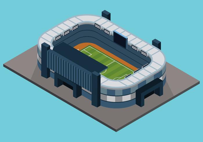 Isometrische voetbalstadion vector