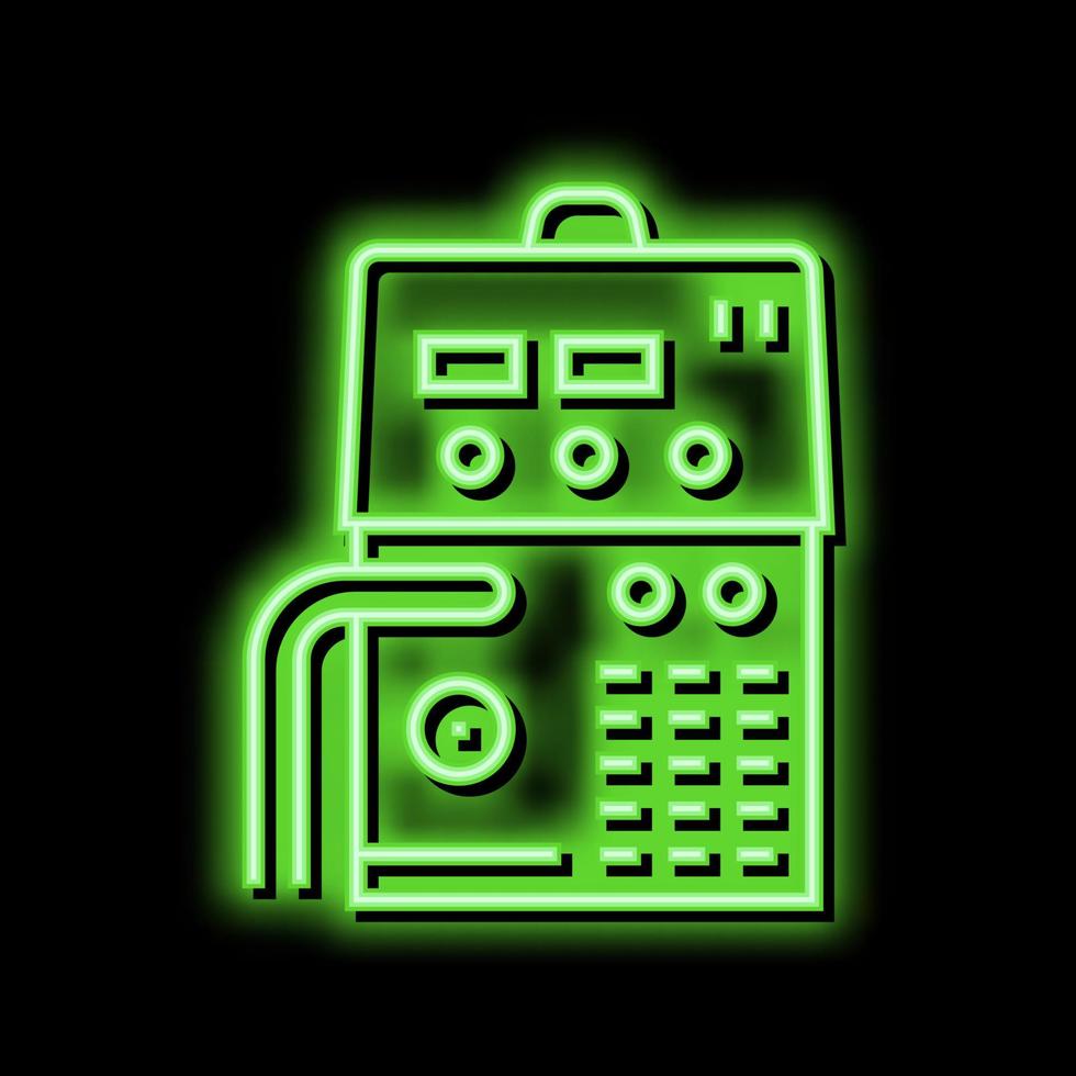 halfautomatisch apparaat neon gloed icoon illustratie vector