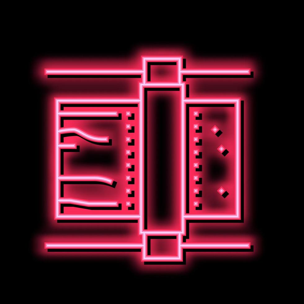 slijpen hout machine neon gloed icoon illustratie vector
