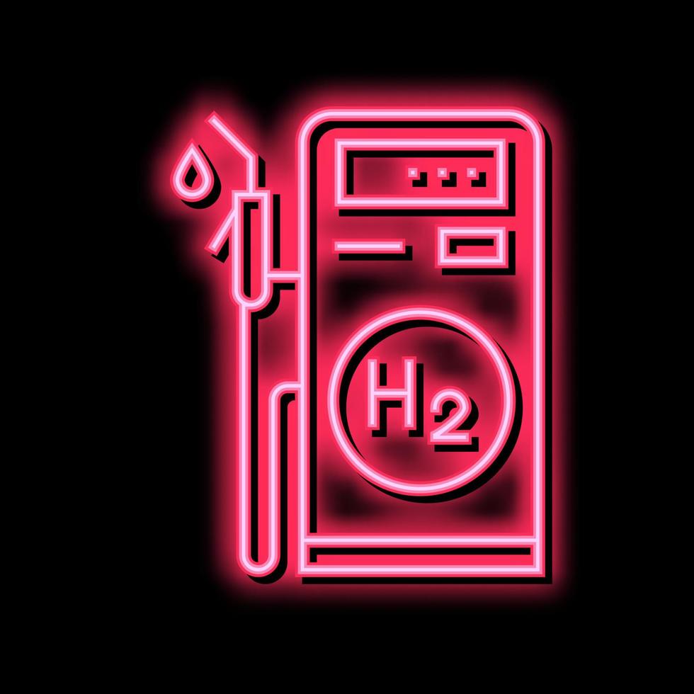 station waterstof neon gloed icoon illustratie vector