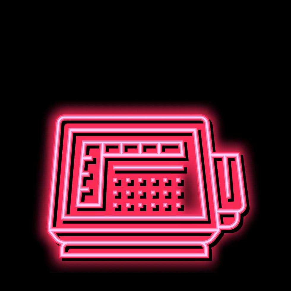 zelf onderhoud pos terminal neon gloed icoon illustratie vector