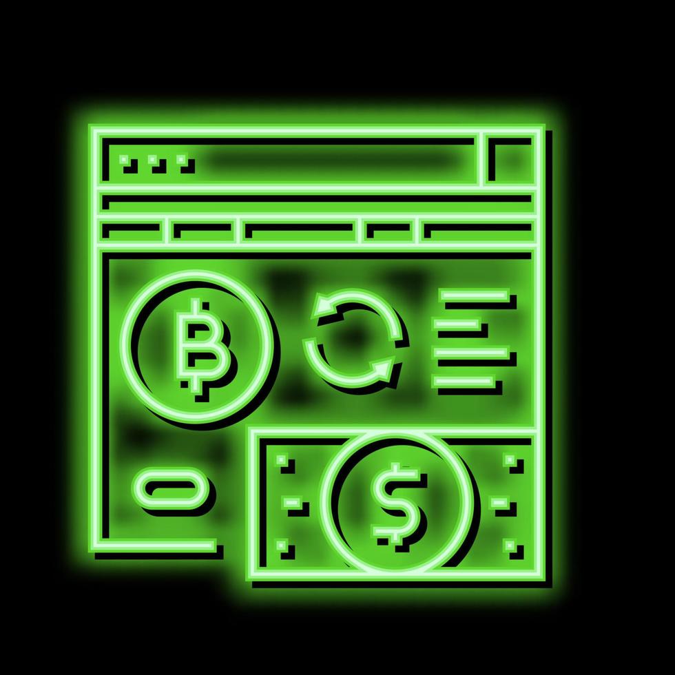 crowdfunding ico neon gloed icoon illustratie vector
